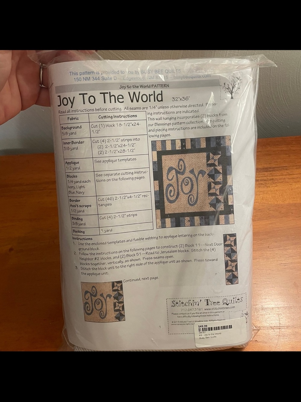 Busy Bee Quilt Kit-Christmas New / Unopened